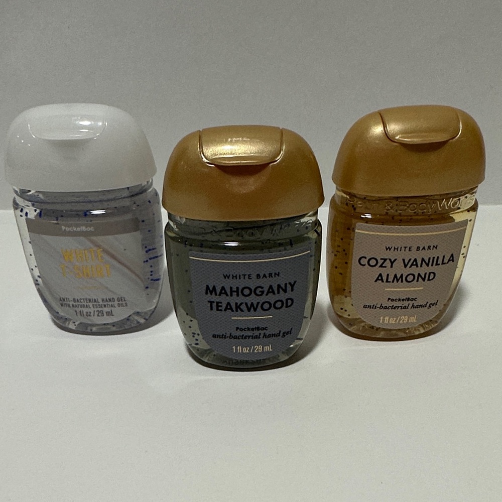 NEW Bath & Body Works PocketBac Hand Gel Trio - Set of 3 Clean Scents